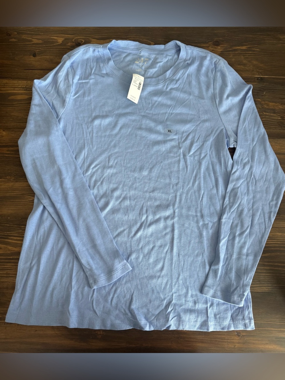 Maurices Light Blue Long Sleeve Crewneck Tee
